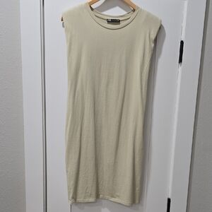 Zara Off-White Sleeveless Dress